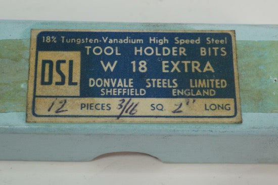 6  DSL W18 Extra18% Tungsten-Vanadium HSS Lathe Tool Bit 2" x 3/16" x 3/16" - Cardon Tools