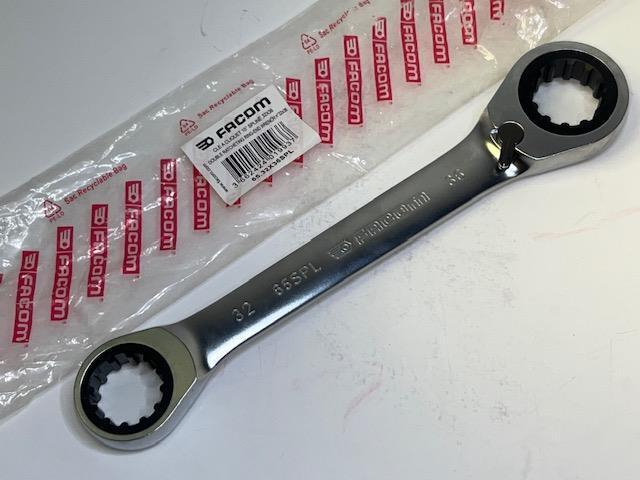Facom 4pc Spline Ratcheting Double Box Wrench Set 20x22,24x28,26x30,32x36 - Cardon Tools