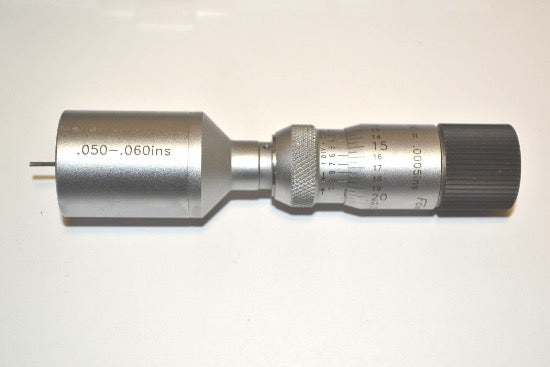 New Old Stock BOWERS UK HOLMIKE .050" - .060" Range , Grad. .0005" Bore Micrometer - Cardon Tools