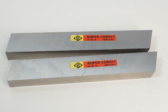 2  ETM Made in Israel Super Cobalt HSS 5/8" x 4-1/2" Square Lathe Cutter Tool Bit - Cardon Tools
