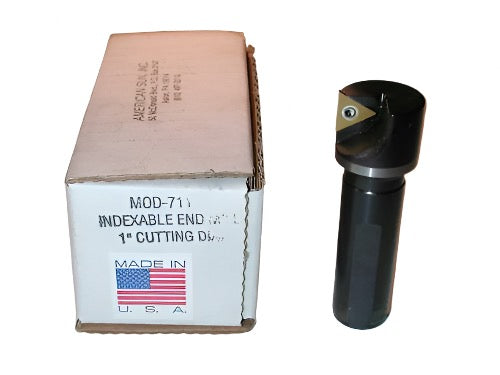 AMERICAN SUN USA made 1" Indexable End Mill No 711-3 - Cardon Tools