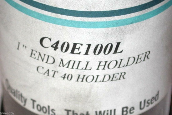AMERICAN SUN USA Made  CAT 40  Long 1" End Mill HOLDER C40E100L - Cardon Tools