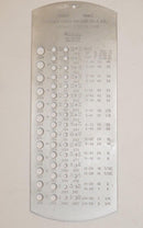 Mitutoyo Twist Drill & Machine Screw Tap Gage NF & NC. No 950-204. USA - Cardon Tools