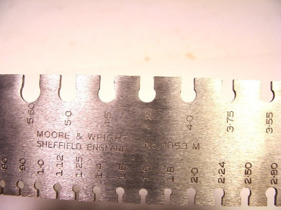 New Old Stock Moore & Wright UK 0.2-10.0mm machinist STANDARD WIRE GAUGE GAGE