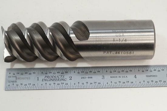 Morse Cutting Tools USA M42 8% Cobalt 1-1/4" ShearMill End Mill. 60 Helix 42971 - Cardon Tools