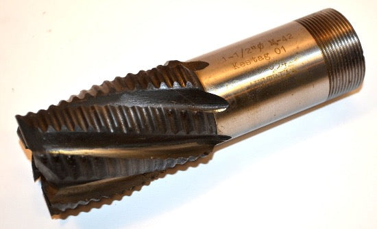 KESTAG Austria 1-1/2" 6Fl M42 Hss ROUGHER End Mill Screw/Weldon Shank WR3B94 - Cardon Tools