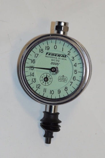 NEW Mahr Federal USA made WATERPROOF 0.05" Range Dial Indicator. 0.0005" GRAD 