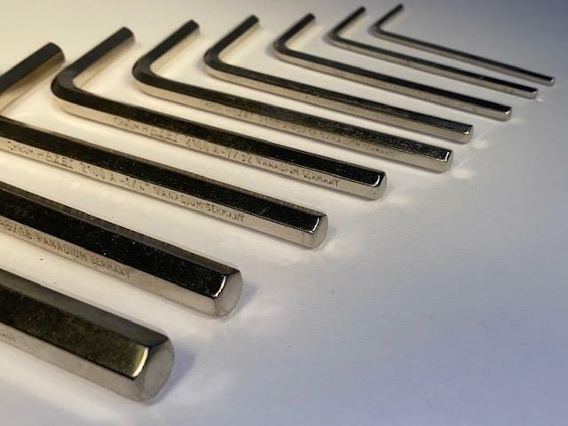 Hazet Germany 9pc SAE Hex Wrench Set 5/64"-3/8" 2100A/9P - Cardon Tools