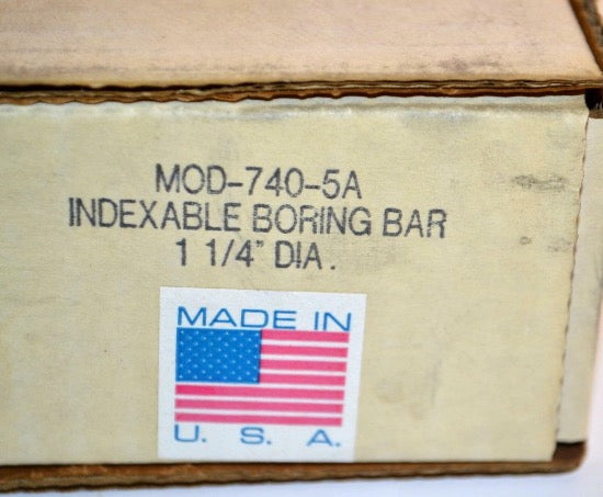 AMERICAN SUN USA Made 740-5A 1-1/4" Indexable Boring Bar for Lathe Mill - Cardon Tools