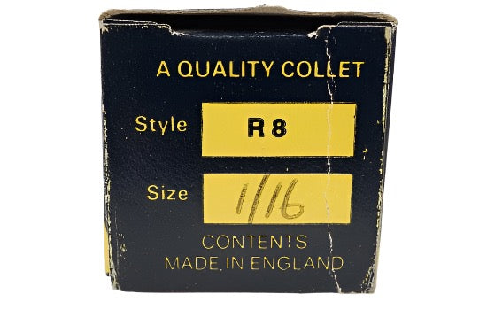 Royal Products UK 1/16" R8 Precision Milling Machine Collet. 19504 - Cardon Tools