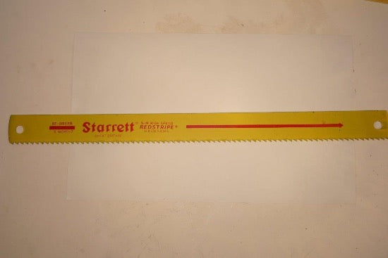 STARRETT UK REDSTRIPE  Hss 18" x 1-1/2" 4 TPI power hacksaw blade RS 18040-7 - Cardon Tools
