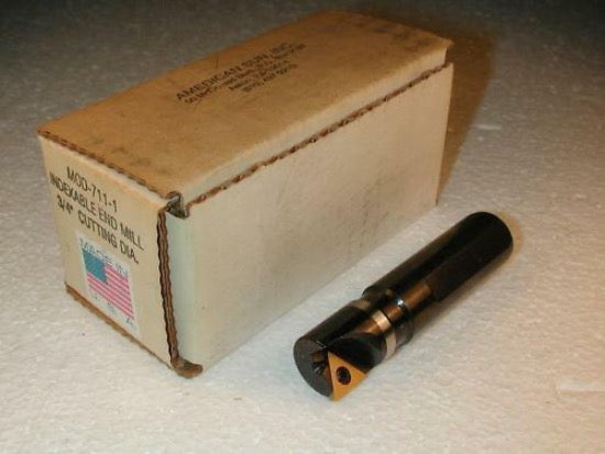 AMERICAN SUN 3/4" Indexable End Mill  Item No.711-1 USA made - Cardon Tools