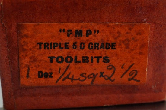 4 PARKIN UK  5% COBALT HSS Steel Lathe Tool Bit 1/4" Square x 2-1/2" Cutter - Cardon Tools