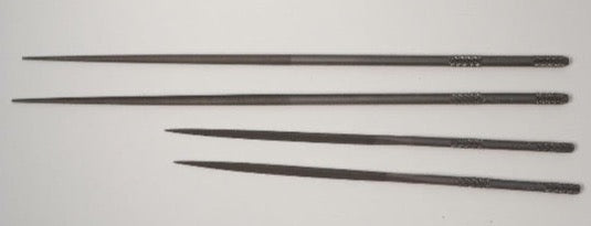 4pc Vallorbe-Grobet Swiss Made Jewellers File Set Round Triangle. Cut #4, #6