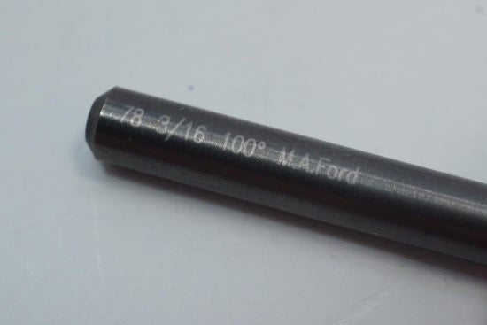 M.A. Ford Carbide 6 Flute Chatterless Countersink 3/16" x 100° Drill Bit - Cardon Tools