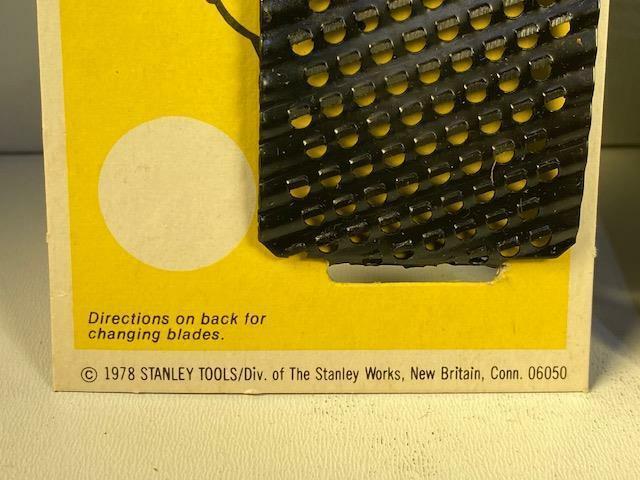 2 New OLD Stock Circa 1978 Stanley Surform  SHAVER PLUS & Extra Replacement Blades - Cardon Tools