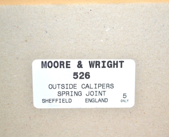 New Old Stock MOORE & WRIGHT Sheffield UK MADE 524 6" Outside Caliper - Cardon Tools