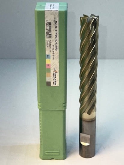 WALTER Prototyp CARBIDE End Mill 3/4" x 3-7/8" LOC 6 Flute 6.5" OAL R .030" - Cardon Tools