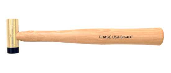 Grace USA Made 4 ounce Brass Hammer with Delrin Tip BH-4DT - Cardon Tools
