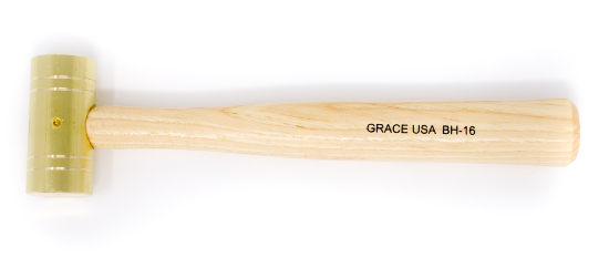 GRACE USA Made 16 Ounce Brass Hammer BH -16 with Hickory Handle - Cardon Tools
