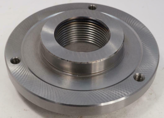 Rapidhold 6-1/4" STEEL Set-TRU Adjustable Lathe Chuck Back Plate. 2-1/4" - 8 - Cardon Tools