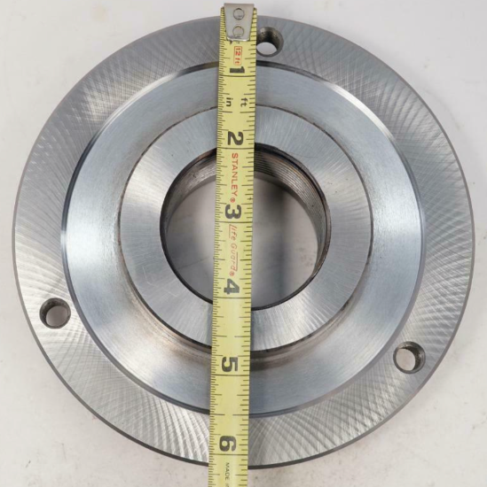 Rapidhold 6-1/4" STEEL Set-TRU Adjustable Lathe Chuck Back Plate. 2-1/4" - 8 - Cardon Tools
