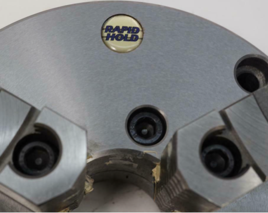 Rapidhold 8" 3-Jaw Precision STEEL Chuck (2pc Jaws, FRONT MOUNT) - Cardon Tools