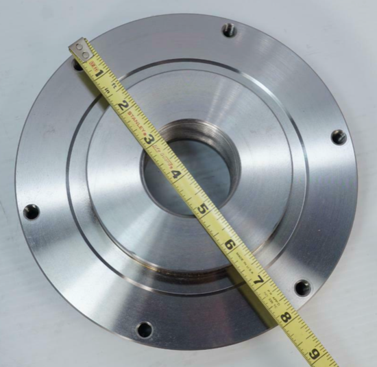 Pratt Burnerd 8" SET-RITE Steel Chuck Adapter Plate. 2-1/4" x 8 TPI back. 0805043 - Cardon Tools