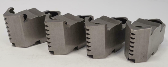Set of 4 BISON Hard Top Jaws for 4 Jaw 6" / 6-1/4" Lathe Chuck - Cardon Tools