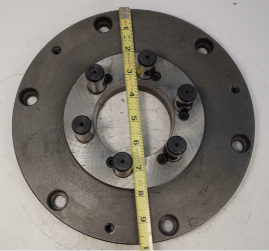 New Old Stock Bison 10" Lathe Chuck Adapter Back Plate D5 D1-5 mount - Cardon Tools