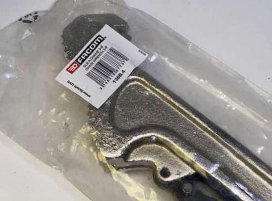 New Old Stock 24" FACOM Made in France 136B.4 3-5" Chain Wrench Grips in BOTH Directions - Cardon Tools