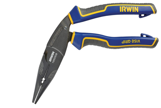 New Old Stock Irwin Vise-Grip GERMANY 1950508 8″ Ergomulti Long Nose Pliers with Cutter - Cardon Tools